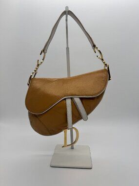 Christian Dior Saddle Bag in Tan Leather | Vintage Dior Saddle